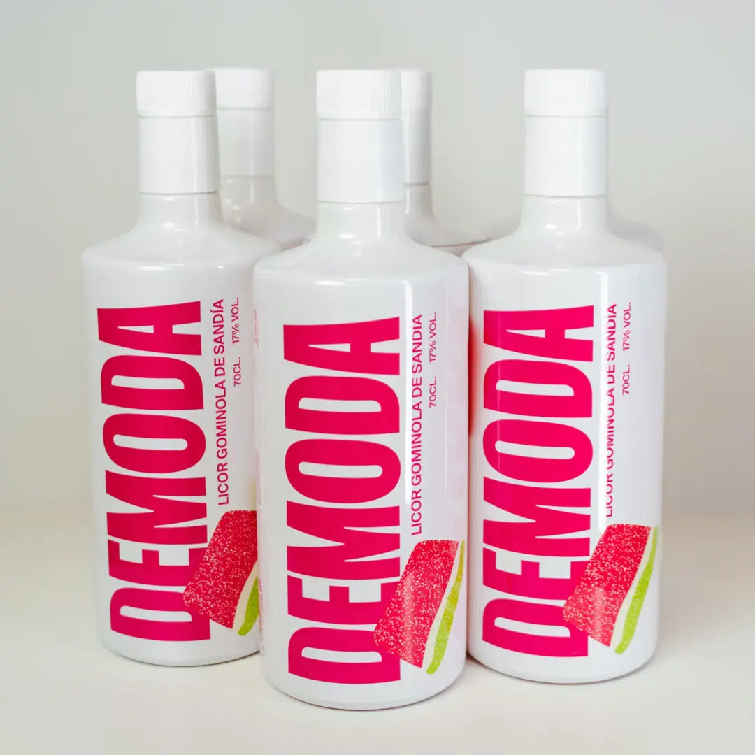 Pack de 6 Botellas 70 cl de Licor DEMODA sabor Gominola de Sandia